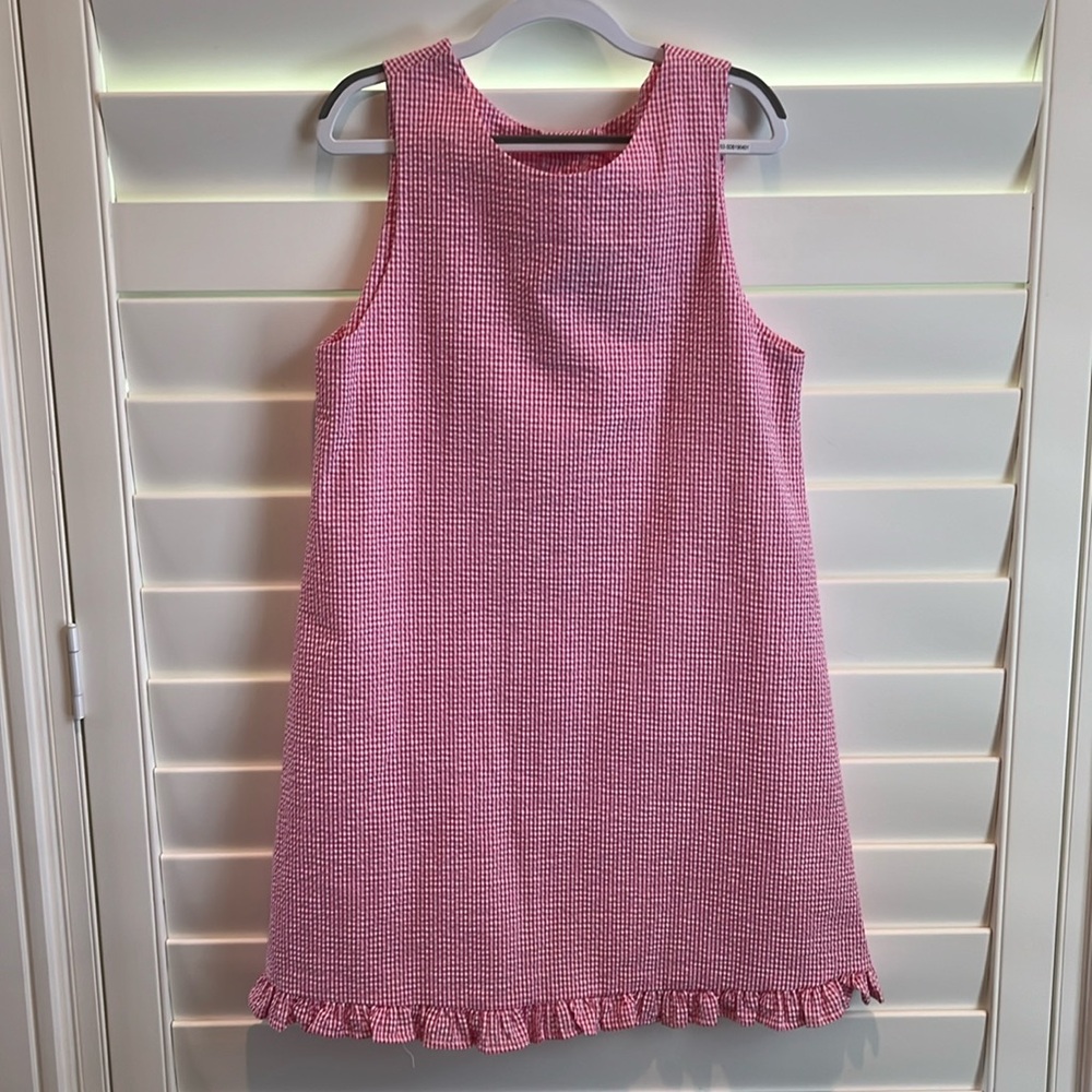Pink & white gingham dress size 8